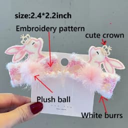 Cute tassel pearl flower hair clip for little girls