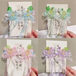 Cute tassel pearl flower hair clip for little girls