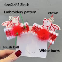 Cute tassel pearl flower hair clip for little girls