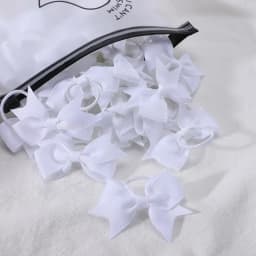 BABY BOWS 10Pcs New Color Grosgrain Ribbon Bows Elastic Hairties Hair Bands Girls Spring Head Rope Hair Accessories Wholesale