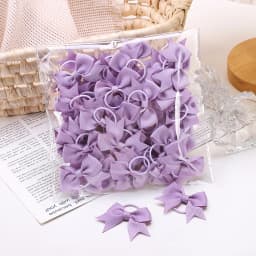 BABY BOWS 10Pcs New Color Grosgrain Ribbon Bows Elastic Hairties Hair Bands Girls Spring Head Rope Hair Accessories Wholesale