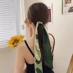 Fashion Printing Letter Hair Ribbons French Elegant Long Headband Bag Strap Accessories Girls Bow Knot Long Hair Scarf HairBand