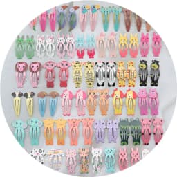40Pcs Set New Paint Printing BB Clip Children's Broken Hairpin Metal Side Little Girl Hair Accessories Hairpin