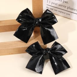 2Pcs Sparkling Bow Hair Clips PU Barrettes For Girl Kids Butterfly Leather Vintage Gold Silver Handmade Headwear Accessories