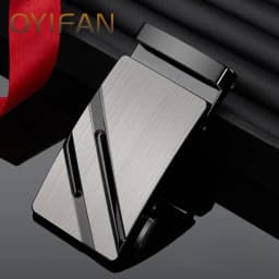 Alloy automatic belt buckle for men, replacement and repair parts, fashionable men's business 3.5cm ratchet buckle