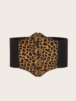 1pcs Multicolor Leopard Print Elastic Lock Waist Corset Fashion Waist Corset Dress Accessories Belt