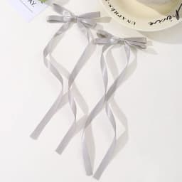 2 Pcs Fabric Hair Bow Hairpin for Women Girls Ribbon Hair Clips Headwear Black White Bow Top Clip Female Hair Accessories