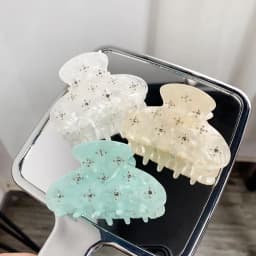 1pc Diamond inlay, high-end feel, light luxury style, flower clip, personalized atmosphere, simple hair clip, hair accessory