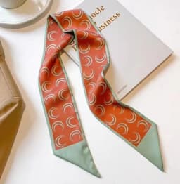 Fashion Printing Flower Long Ribbons Hair Scarf for Women INS Design Silk Headband Long Scarves Ribbon Hair Accessories