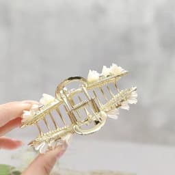 1 Pcs Fashion Linglan Flower Full Diamond Hollow Bow Hair Claws For Women Girls Party Hair Accessories