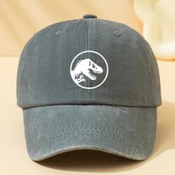 Dinosaur print retro baseball cap, sports and leisure hat suitable for outdoor sports, camping, festivals, parties and gifts