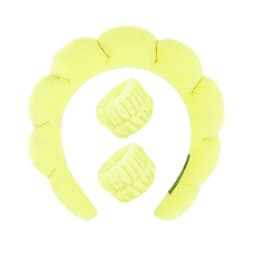 3Pcs Fashion Microfiber Washing Wristbands Scrunchies Puffy Headband Spa Bubble Headband for Washing Face Makeup Shower Skincare