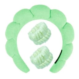 3Pcs Fashion Microfiber Washing Wristbands Scrunchies Puffy Headband Spa Bubble Headband for Washing Face Makeup Shower Skincare