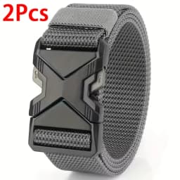 2pcs New Men's Sports Belt Plastic Buckle Nylon Multifunctional Leisure Canvas Waistband Multipurpose Outdoor Belt For Men Women