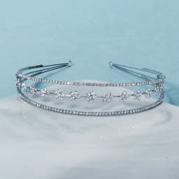 Fashion Crystal Triple Layers Flower Princess Hair Bands Birthday Party Valentine's Day Headpieces Bridesmaid Gifts