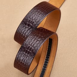Leather material waistband. Single belt, crocodile pattern belt, casual waist belt, 3.5cm belt