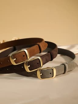 New Leather Belt for Women Pin Buckle Jeans Black Belt Vintage Skinny Waistband for Jeans Dresses Everyday Outfits