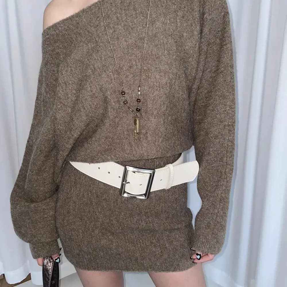 Retro Jeans Decor Wide Belt Square Buckle Width Pu Waistbands Suede Spicy Girl Trouser Decoration Daily