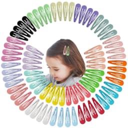 120PCS Colorful Glossy Hair Clips Baking Lacquer Water Drops BB Clips Children Baby Broken Hair Bangs Clips Hair Cards Hair Acce