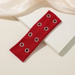 Y2K Girl Hollowed Out Wide Elastic Headband With Eyelets Punk Headwrap Rock Grunge Stretchy Headbands for Women Hair Accessories