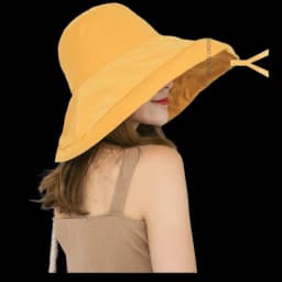 Women's Wide Brim Sun Visor Hat Cotton Roll-Up Summer Beach Cap UV UPF Packable Foldable Travel Hat