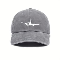 Airplane printed baseball cap with simple design, daily fashion, men's and women's outdoor equipment
