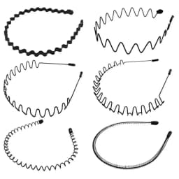 6pcs Metal Headband For Men Women Fashion Hair Bands Outdoors Sports Non Slip Smooth Elastic Teeth Comb Unisex Hair Accessories