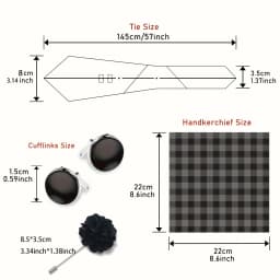 New Style 8 CM Red Paisley Tie Handkerchief Cufflink Pin Set For Men Necktie Clothing Accessories Wedding Gravatas Fit Party
