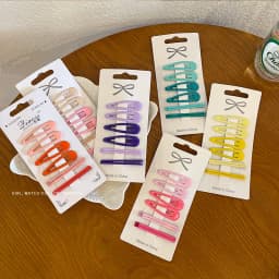 8Pcs/Set 5cm Candy Color Waterdrop Shape Hairpins Sweet Hair Clips Girls Kids Barrettes Slid Clip Fashion Hair Accessories