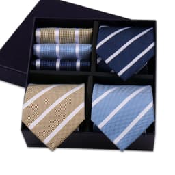 Tie Set Gift Box For Man Necktie Pocket Square Set For Business Daily Wear Office Workplace Suit Accessories Ties Hanky Gravatas