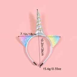 Glitter Cat Ears Headbands Birthday Party Decor Rainbow Cat Ears Hairband Unicorn Headband Kids Children Party Favor Headwear
