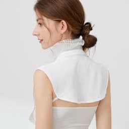 Elegant White Layered Doll Collar Half Shirt Blouse Detachable False Collar Ruffled High Neck Sweater Decorative Collar