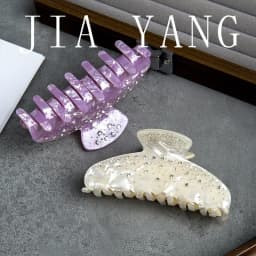 2025 luxury hair clip for women big Acetate hair claw girls purple hairclip whith Rhinestones large white hair clamp Accessories