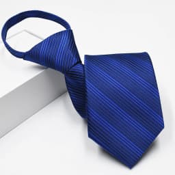 New 7cm Mens Tie Pre-tied Easy Wear Neck Tie Business Wedding Zipper Lazy Pre-tied Korean Style Striped Plaid Solid Necktie