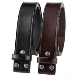 Men's PU Leather Pin Buckle Belt Business Leisure Belt 2025 Fashion Black Coffee white Waist Belt Unisex No buckle Belt