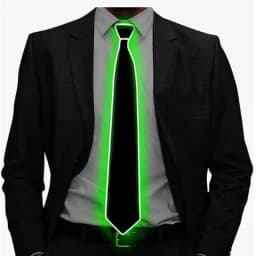 Luminous Tie EL, Neon Light, LED Tie Glowing Party Christmas Night Decoration DJ Bar Club Stage Props Costume Novelty Gift
