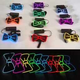 Luminous Tie EL, Neon Light, LED Tie Glowing Party Christmas Night Decoration DJ Bar Club Stage Props Costume Novelty Gift