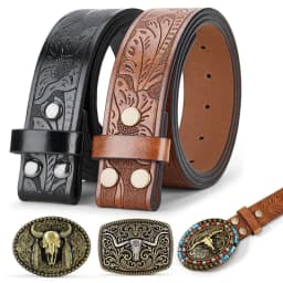3.8cm Belts Without Buckle Pu Leather Belt Body No Buckle Strap for Smooth Buckle Belt High Quality Male Belts