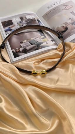 Genuine Leather Thin Belt for Women Minimalist and Versatile Accessory for Dresses Skirts Jeans and More