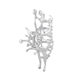 Y2k Geometric Claw Clips Women Large Metal Silver Color Korean Fashion Shark Hair Clips Grab Clamps Girls Hair Accessories