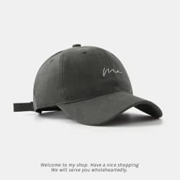 Simple wave embroidered baseball cap, versatile for daily leisure and travel, sun protection duckbill cap