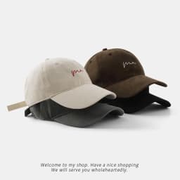 Simple wave embroidered baseball cap, versatile for daily leisure and travel, sun protection duckbill cap