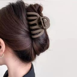 Elegant Matte Solid Pumpkin Hair Claw For Women Sweet Hair Ornament Long Hair Holder Headband Hair Clip Hairpin Hair Accessories
