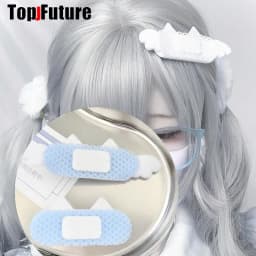 Y2K Girl Harajuku Gothic Lolita Sick Subculture Medical Series White Bandage Medical Band Aid Bunny Hair Clip Hairgrips Hairpin