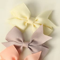 6Pcs/set Solid Ribbon Bowknot Hair Clips Cute Handmade Bows Baby Hair Accessory Bow Kids Hair Accessories