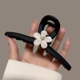 High-End Flower Back Of Head Frosted Hair Clip For Women