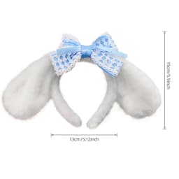 Kawaii Series Plush Headband Kuromi My Melody Cinnamoroll Dog Anime Cute Cartoon Plush Ear Headband Hair Accessories Gift