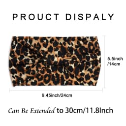 Boho Wide Knotted Headband Soft Elastic Printed Turban Hairband For Women Girls Sport Yoga Workout Summer Beach Headwear