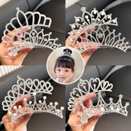 Elegant Princess Crystal Tiaras Birthday Party Crowns Hair Comb Hair Ornaments Crystal Wedding Tiaras Bridal Hair Accessories