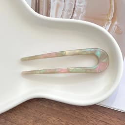 South Korea France Gold Label Blogger Same Small U-shaped Hairpin French Princess Head Maruko Head Flower Bud Hair Insertion